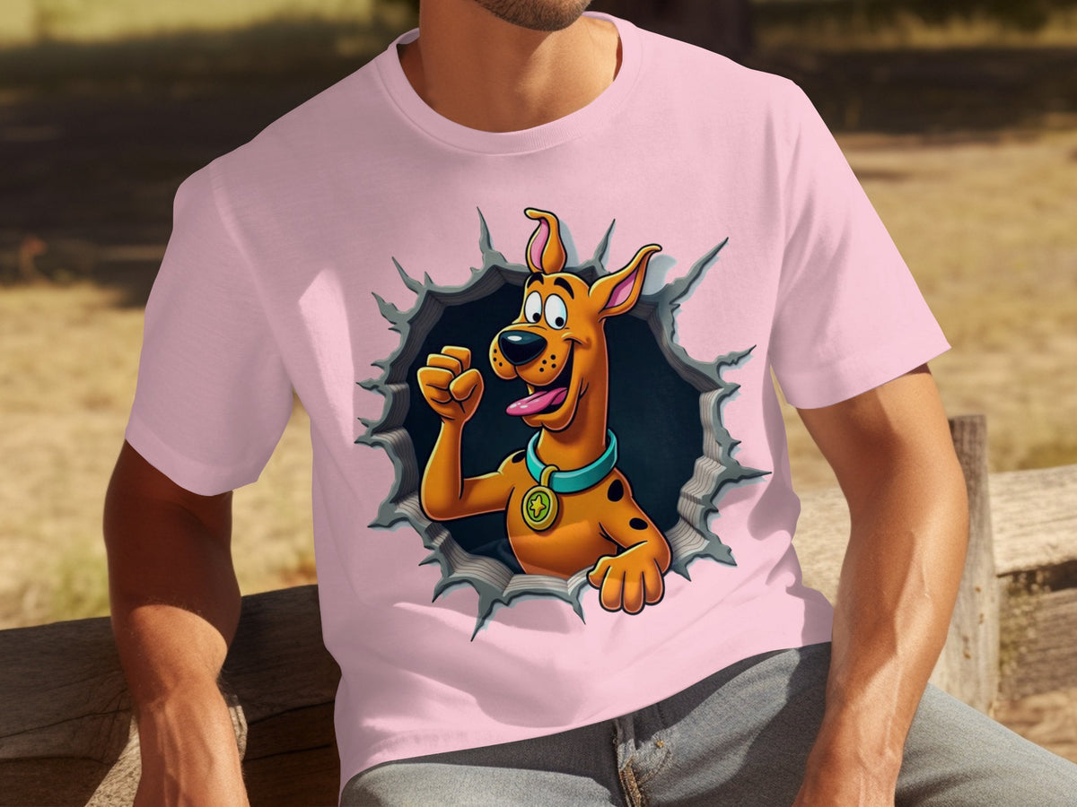 Scooby-Doo Character Print T-Shirt for Cartoon Fans