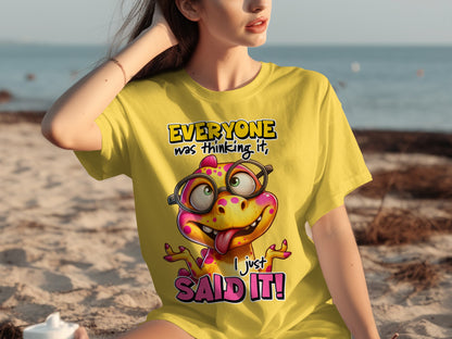 Funny Frog Saying with Glasses Everyone Was Thinking It Shirt