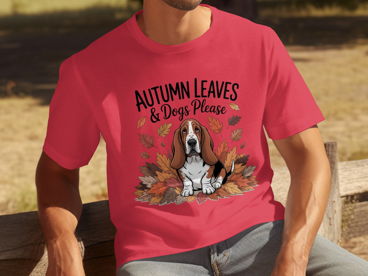 Autumn Leaves & Dogs Please Graphic T-Shirt