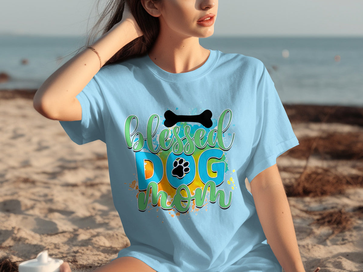 Blessed Dog Mom Fun Graphic Tee for Pet Lovers