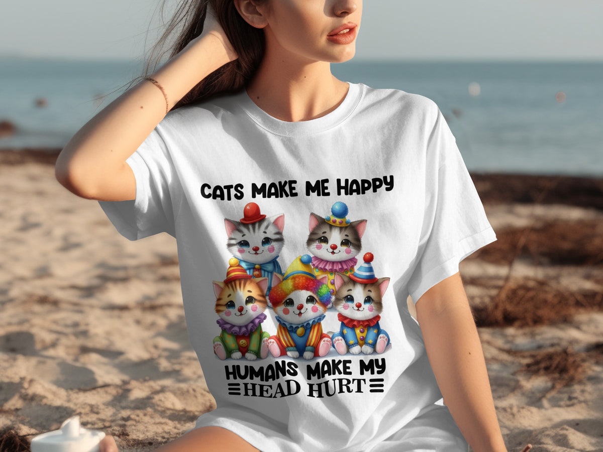 Cats Make Me Happy Humans Make My Head Hurt T-shirt