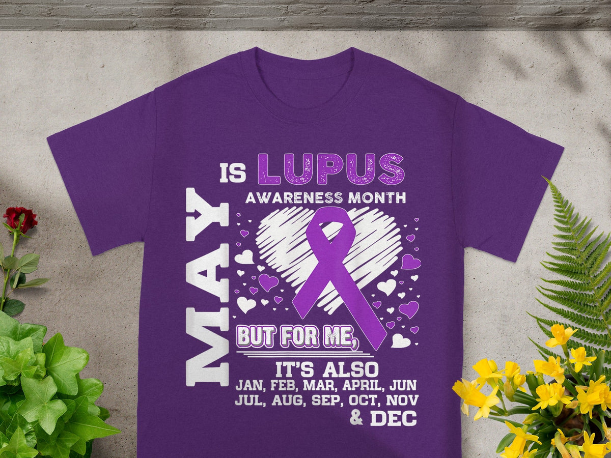 May Is Lupus Awareness Month Shirt with Months Text