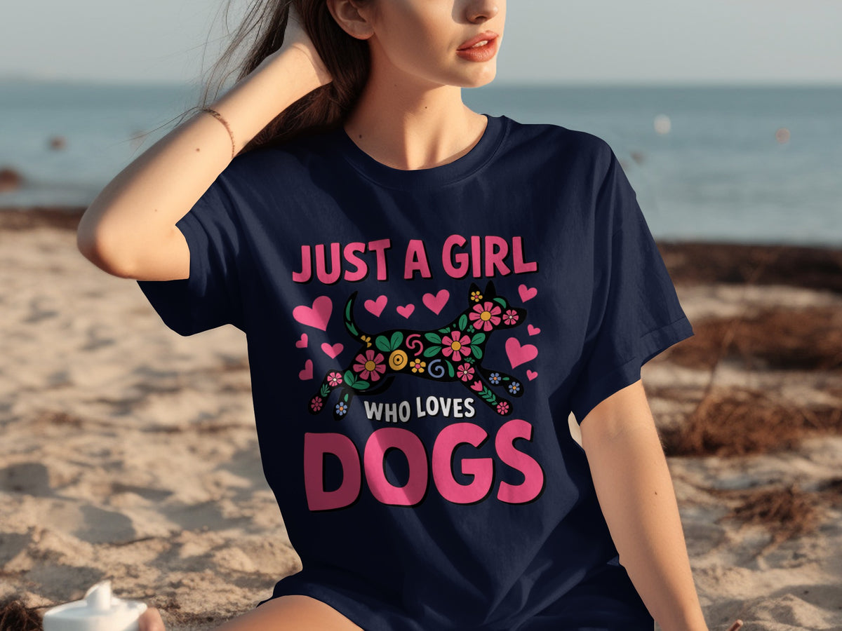 Just A Girl Who Loves Dogs Graphic Shirt