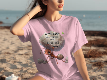 With God All Things Are Possible Matthew 19:26 shirt