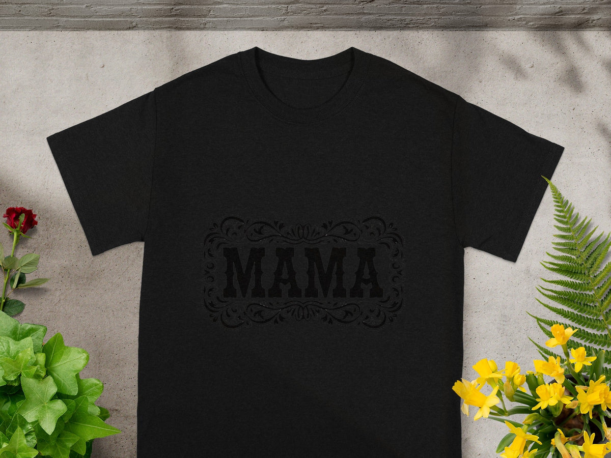 Stylish Black 'MAMA' Graphic Unisex T-Shirt Product