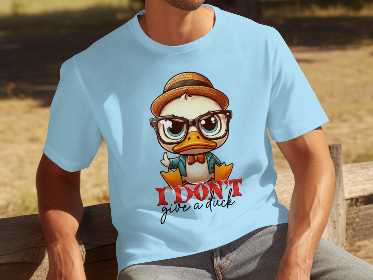 I Don't Give a Duck Funny Cute Geeky Duck T-Shirt