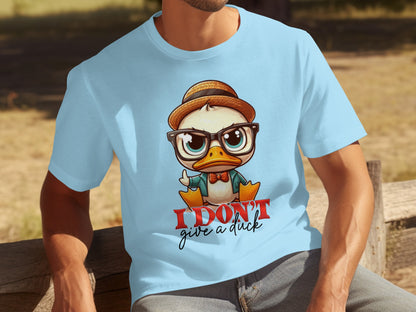 I Don't Give a Duck Funny Cute Geeky Duck T-Shirt