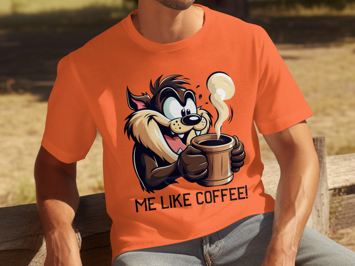 Me Like Coffee Cartoon Character T-Shirt