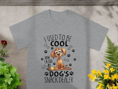 Funny Dog Snack Dealer Quote Graphic Tee Shirt