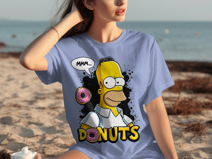 Homer Simpson 'Mmm...Donuts' Graphic T-Shirt