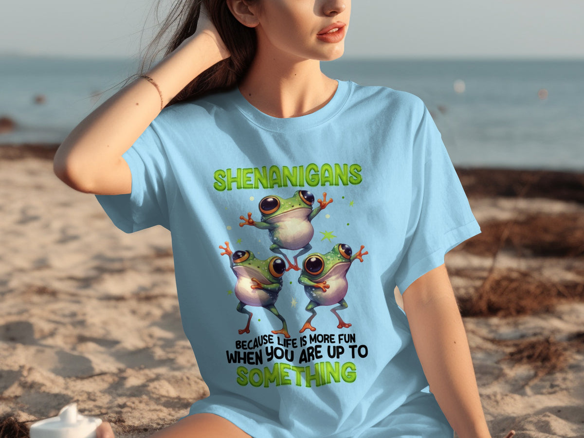 Shenanigans Funny Frogs Graphic T-shirt for Fun Loving