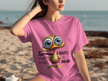 If Overthinking Burned Calories Cartoon T-Shirt