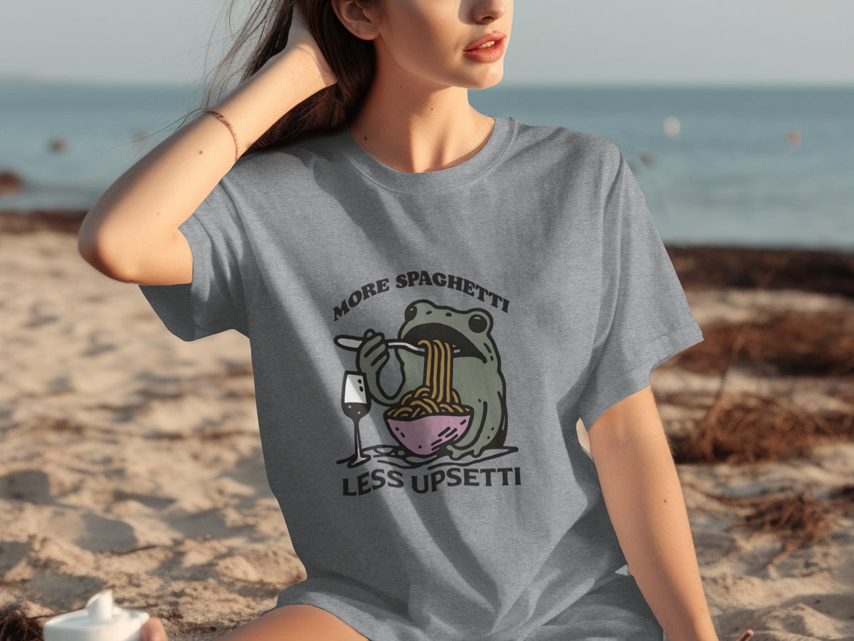 More Spaghetti Less Upsetti Funny T-Shirt