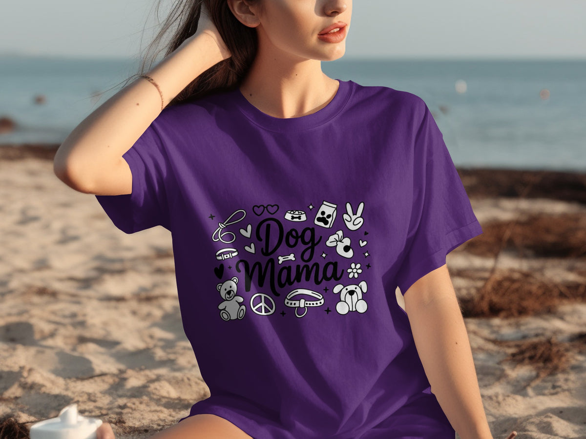 Dog Mama Illustration Tee for Pet Lovers