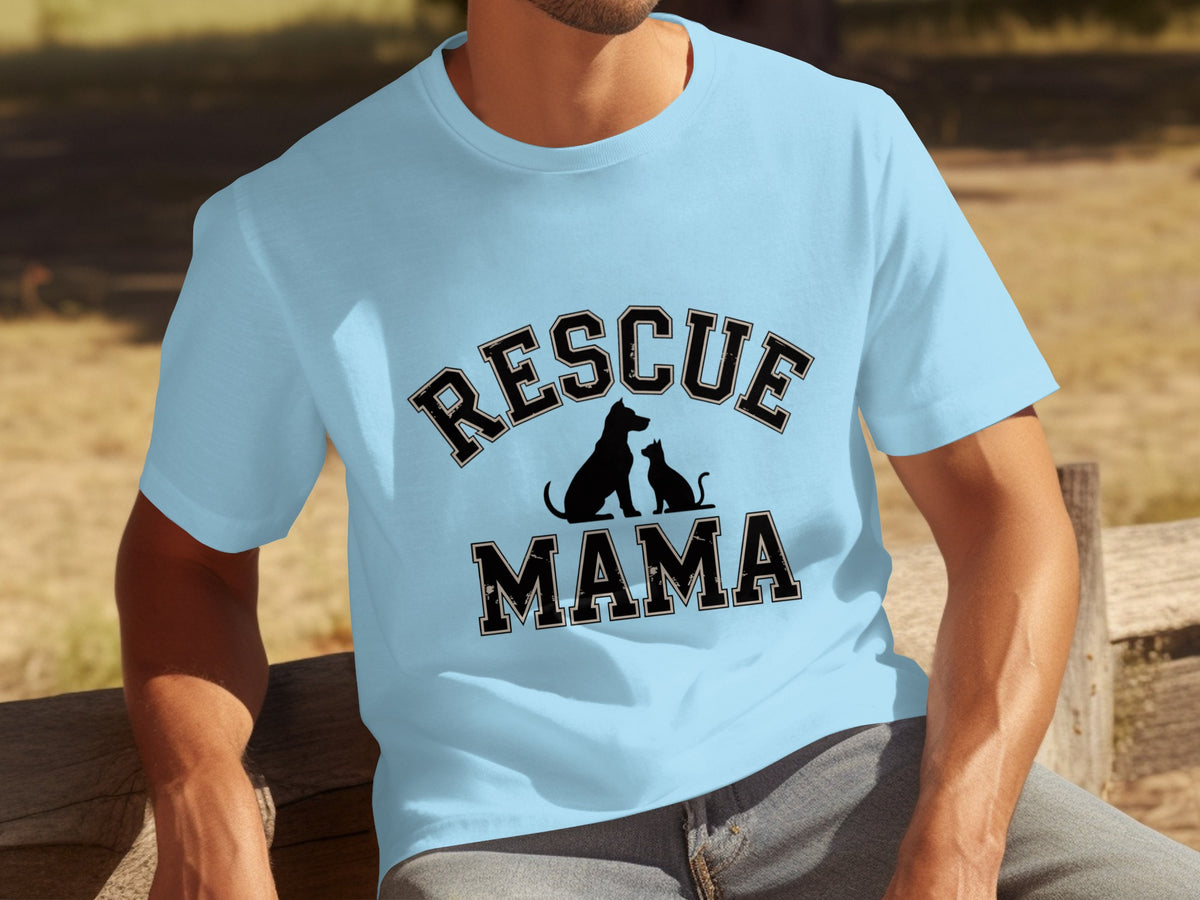 Rescue Mama Graphic Tee Shirt for Animal Lovers