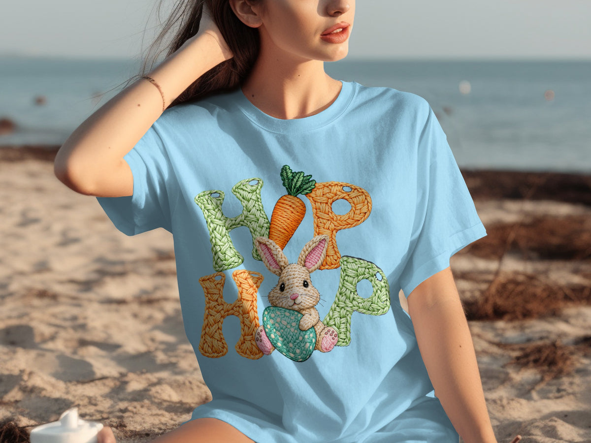 Cute Bunny Hop Hop Graphic Design Shirt for All Ages