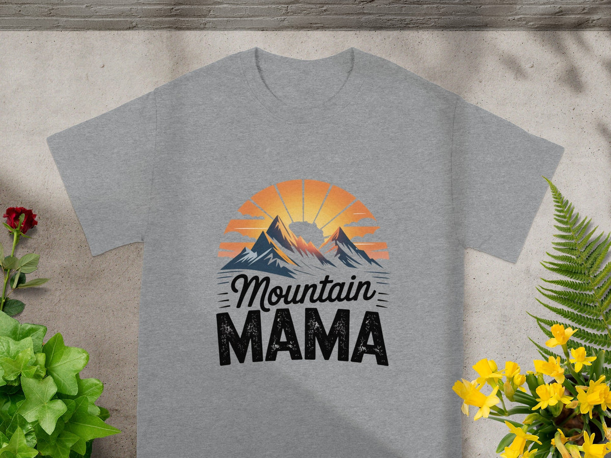 Mountain Mama Sunset Graphic Shirt for Outdoor Lovers