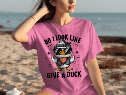 Do I Look Like Give A Duck Funny T-Shirt for Summer