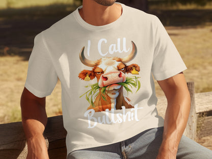 I Call Bullshit Funny Cow Design Graphic Shirt