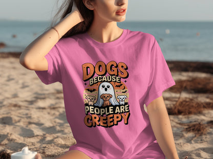 Dogs Because People Are Creepy Graphic T-Shirt
