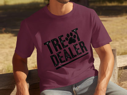 Trendy Treat Dealer Paw Print Graphic Tee Shirt