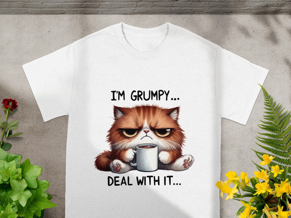 I'm Grumpy Deal With It Funny Cat Mug T-shirt