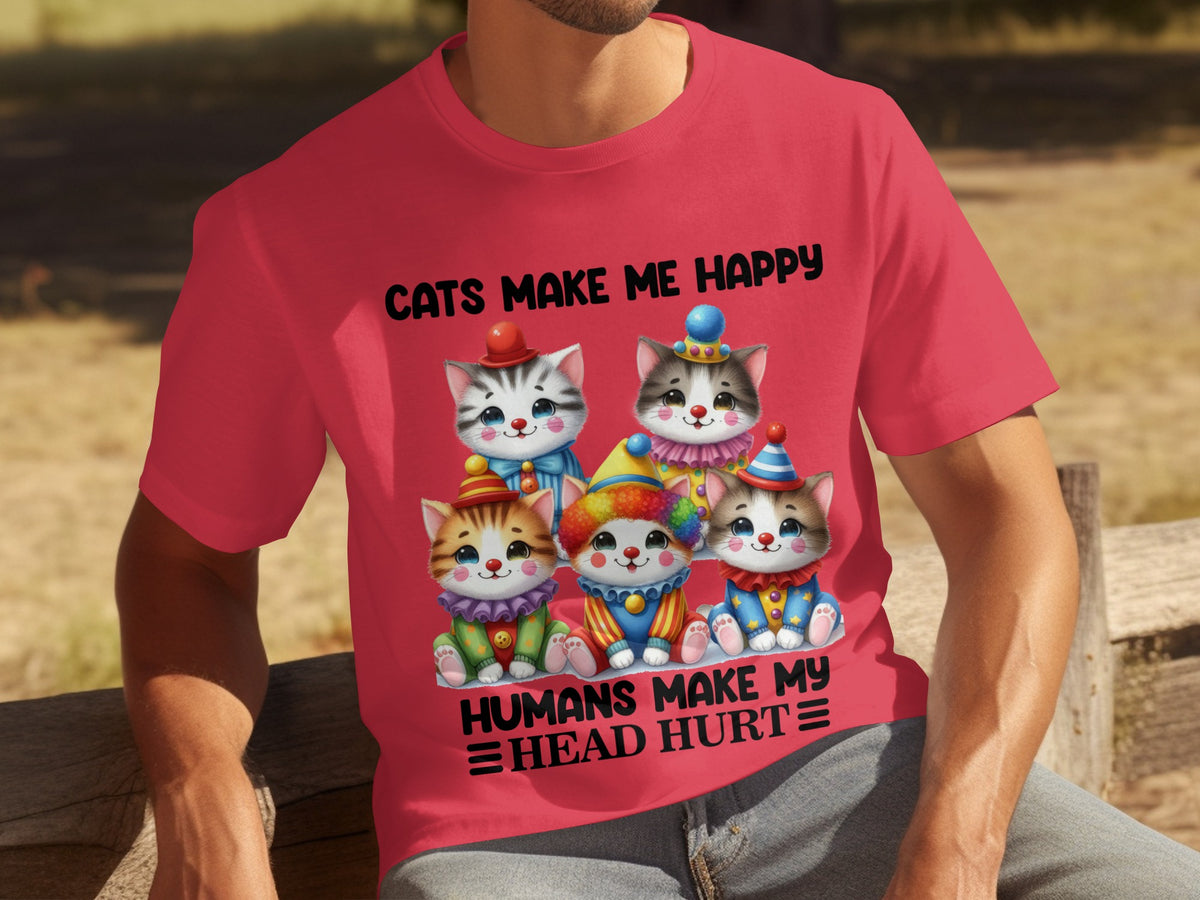Cats Make Me Happy Humans Make My Head Hurt Shirt