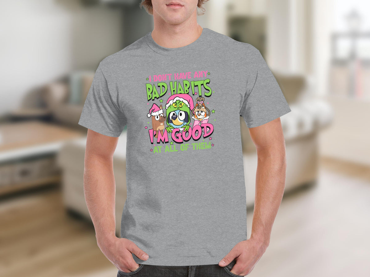 Fun Graphic Tee with Quirky Characters and Humorous Quote