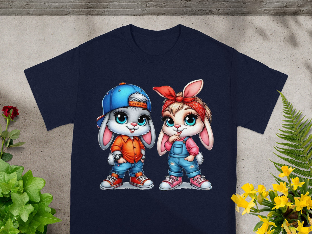 Baby Bugs and Babs Playful Street Style Bunny Duo T-Shirt
