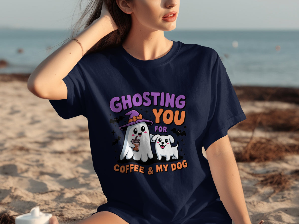 Ghosting You for Coffee and My Dog Halloween Shirt
