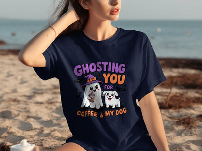 Ghosting You for Coffee and My Dog Halloween Shirt