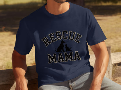 Rescue Mama Graphic T-Shirt for Animal Lovers