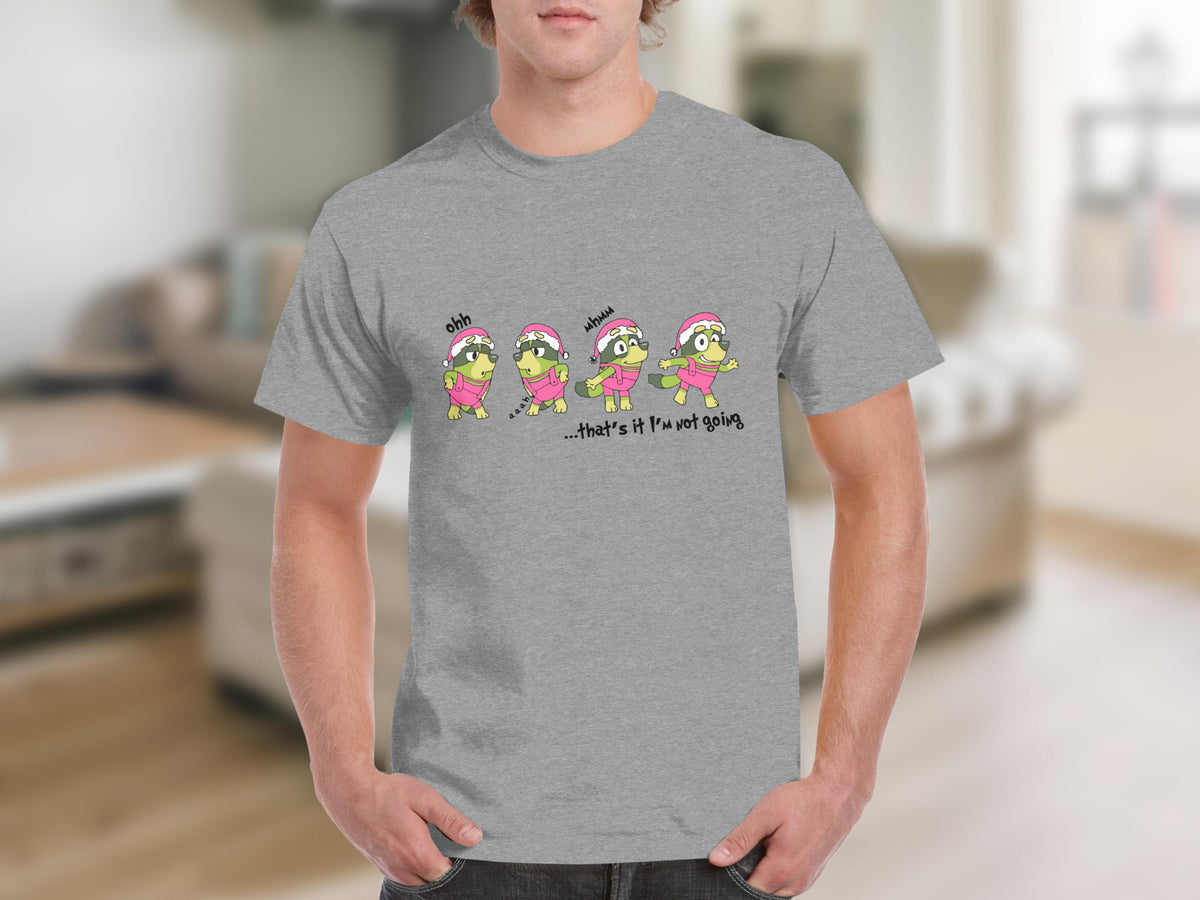 Funny Christmas Cartoon Penguins Not Going T-shirt
