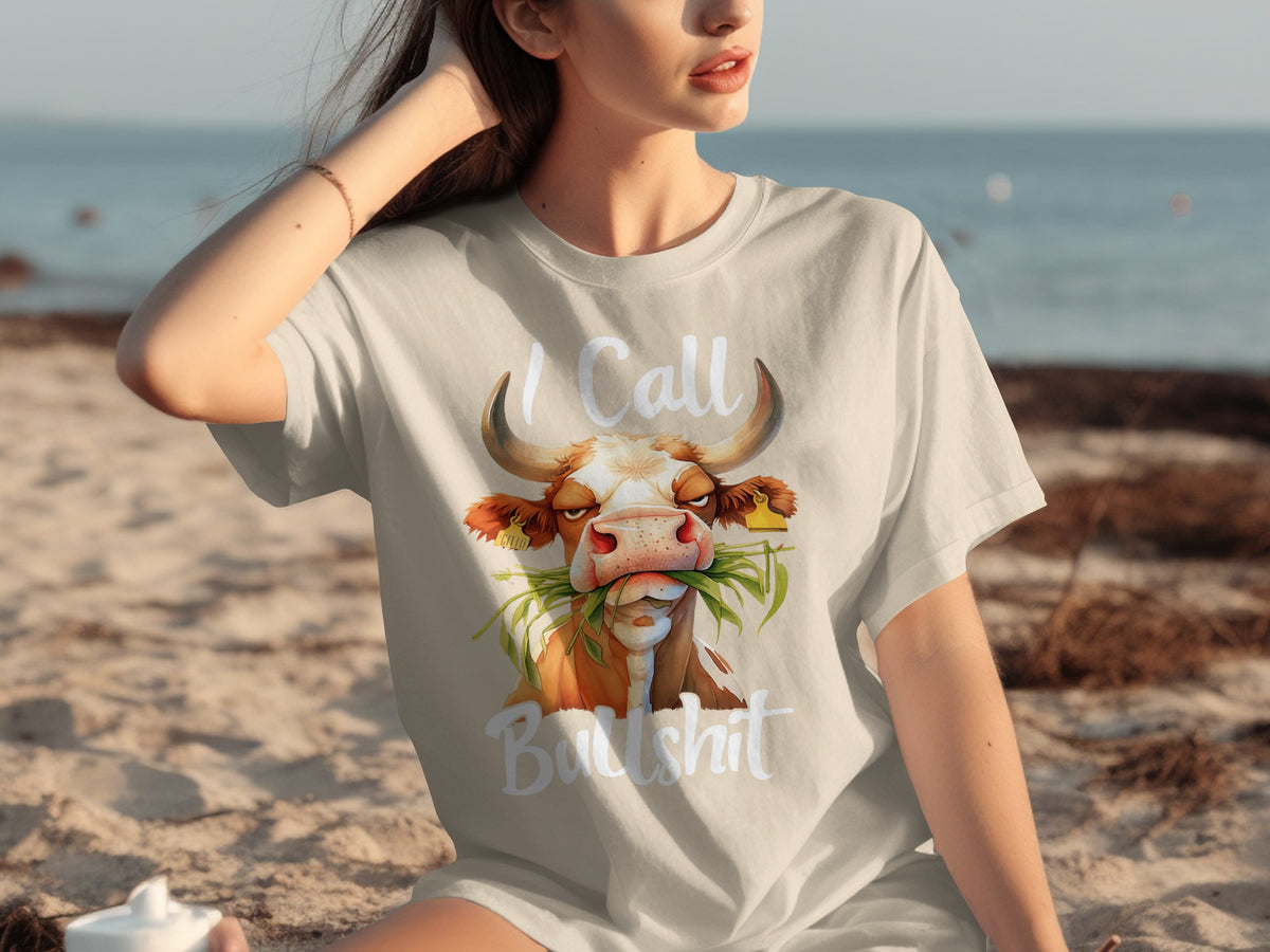 I Call Bullshit Funny Cow Graphic T-Shirt