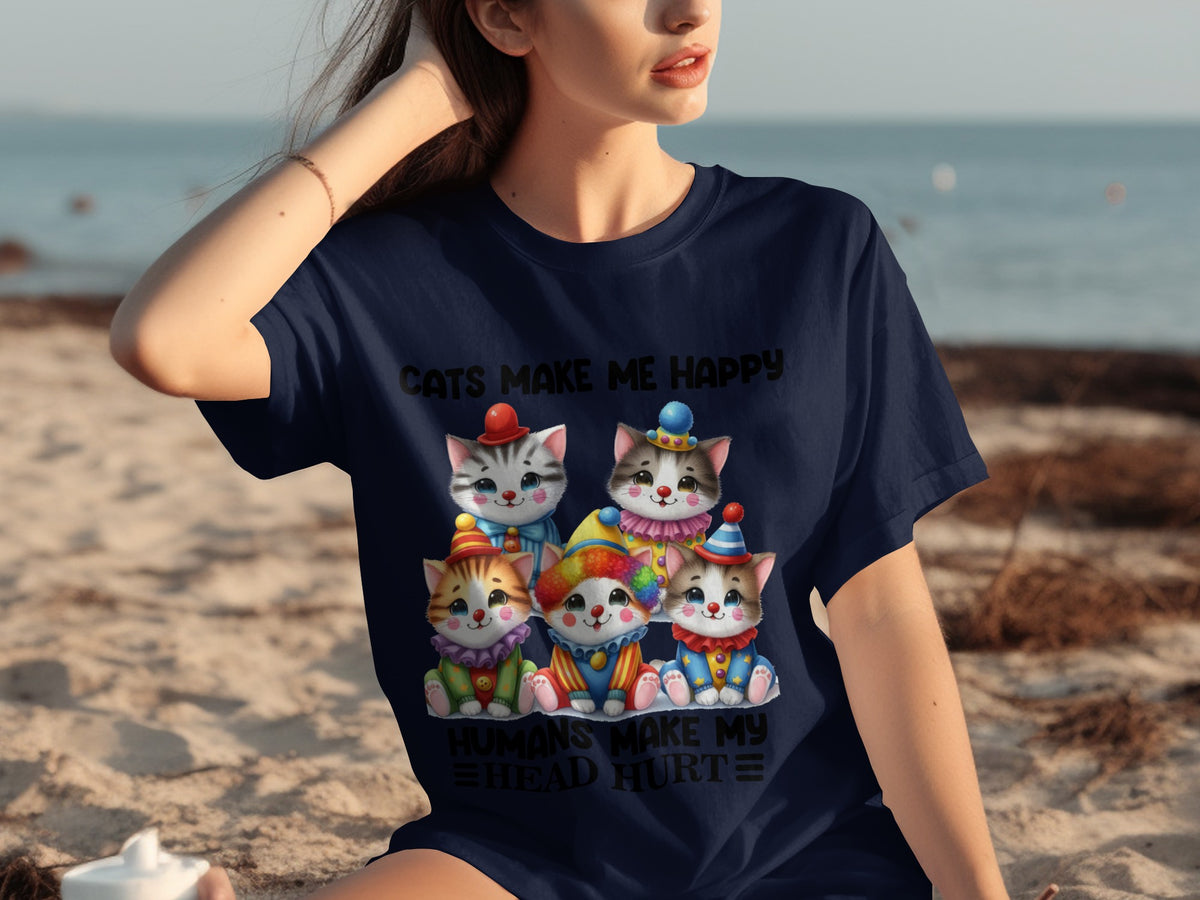 Cats Make Me Happy Humans Make My Head Hurt Shirt