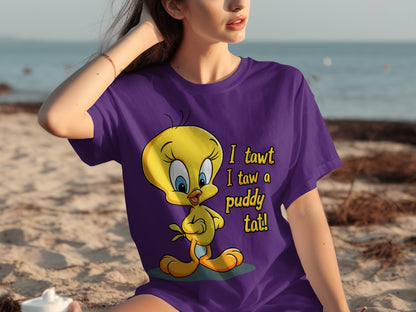 I tawt I taw a puddy tat cartoon character shirt