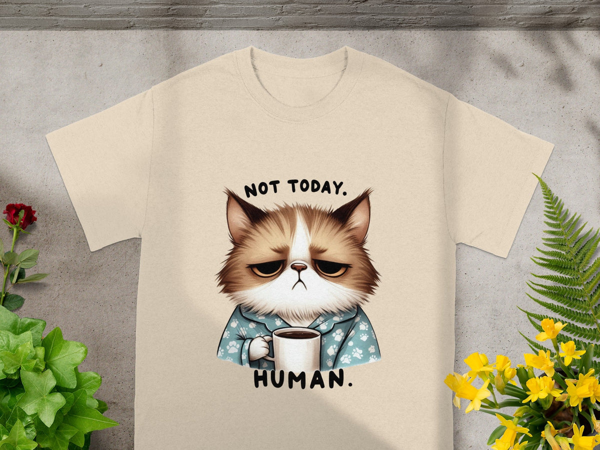 Not Today Human Grumpy Cat Coffee T-Shirt