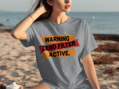 Warning Zero Filter Active Graphic T-Shirt
