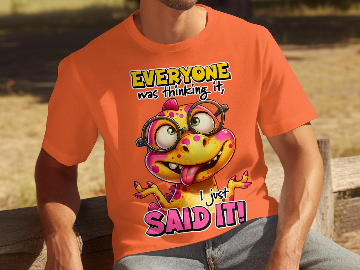 Funny Cartoon Lizard Everyone Was Thinking It T-shirt