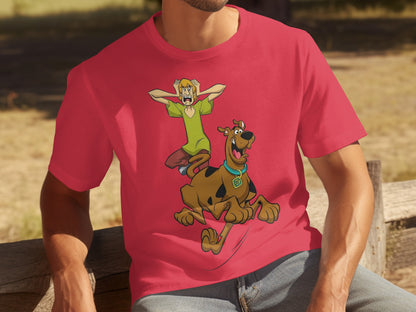 Scooby and Shaggy Cartoon Graphic T-Shirt Product