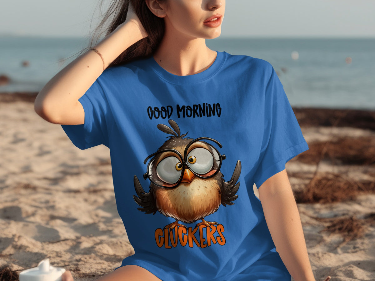 Good Morning Cluckers Funny Owl Shirt