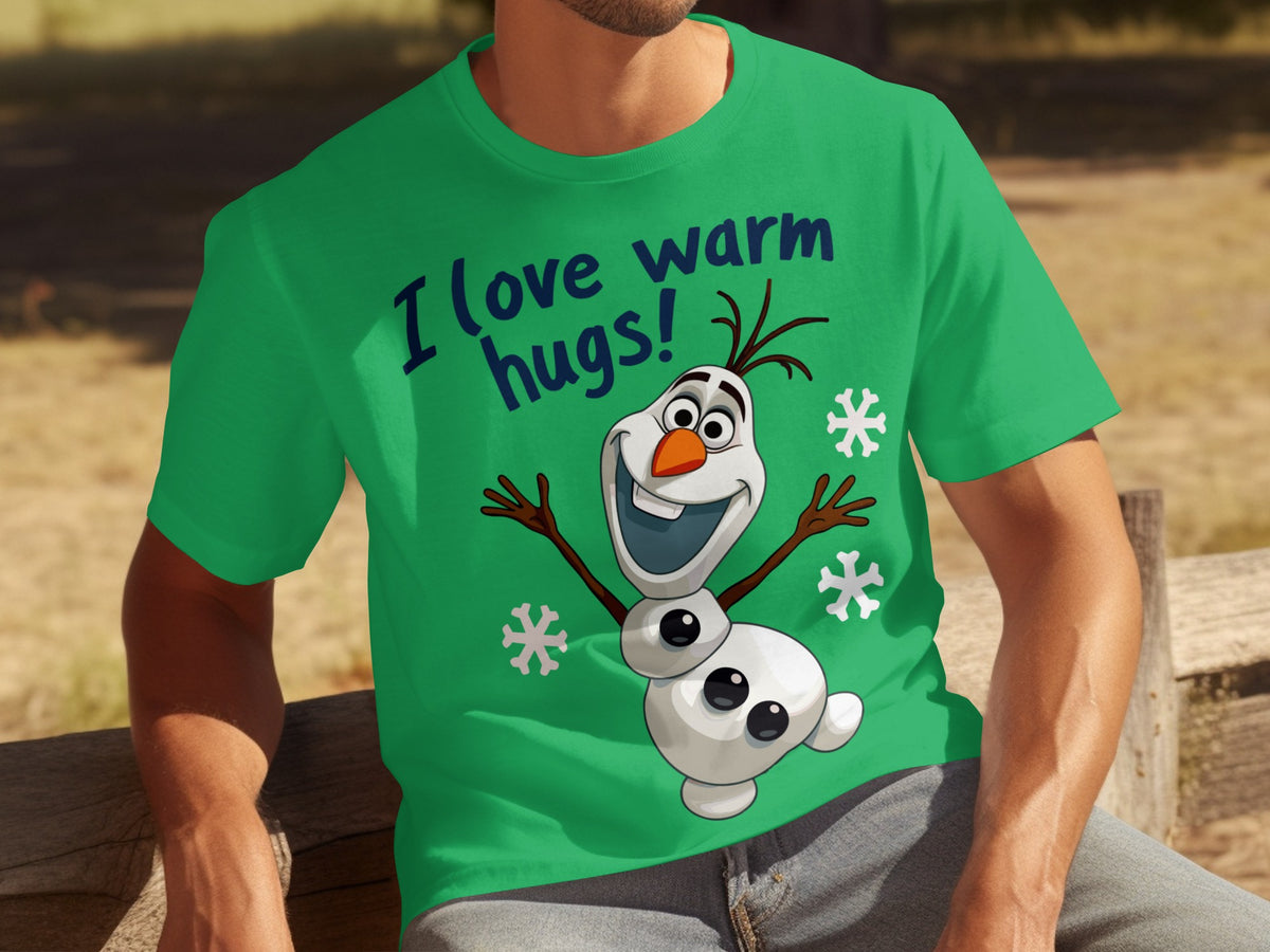 I Love Warm Hugs Funny Olaf Graphic T-Shirt for All Ages
