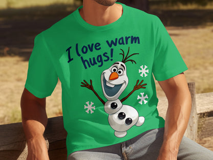 I Love Warm Hugs Funny Olaf Graphic T-Shirt for All Ages