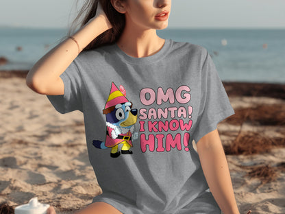 OMG Santa I Know Him Cartoon Character Shirt