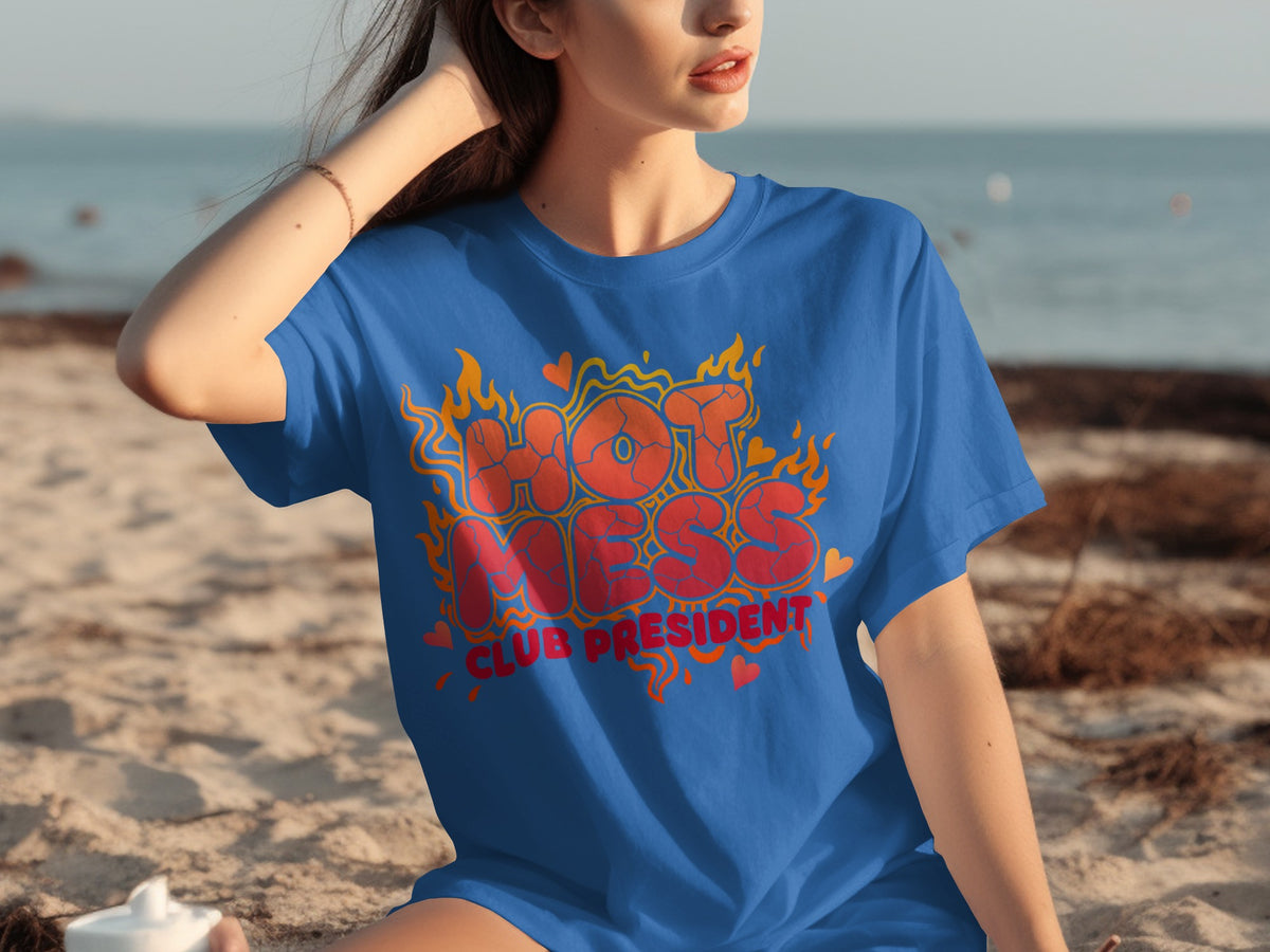 Hot Mess Club President Graphic T-Shirt for Sale