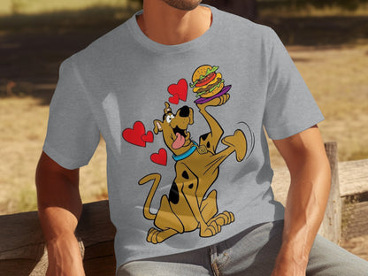 Scooby-Doo Cartoon Character Eating Burgers Shirt