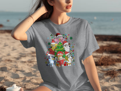 Festive Cartoon Holiday Design Christmas T-shirt