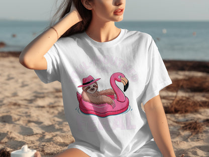 Foul Mouthed and Feral Flamingo and Sloth Graphic Shirt
