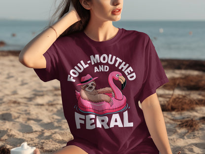 Foul-Mouthed and Feral Funny Graphic T-Shirt