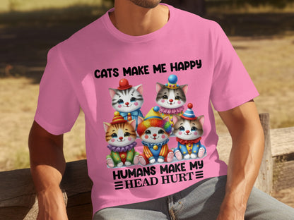 Cats Make Me Happy Humans Make My Head Hurt T-shirt